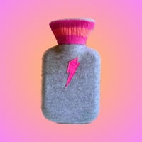 Image 2 of Lightning Bolt Cashmere Mini Hot Water Bottle