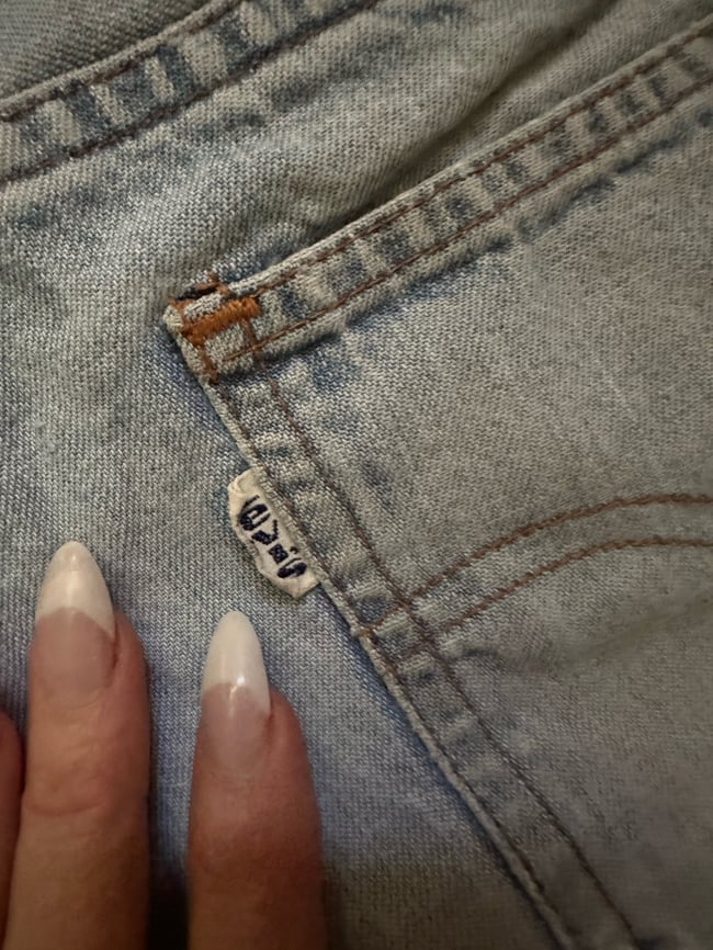 early 70s Levi's white tab denim shorts