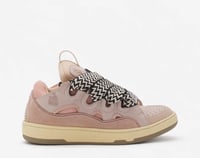 Lanvin Pink Leather Curb Sneakers