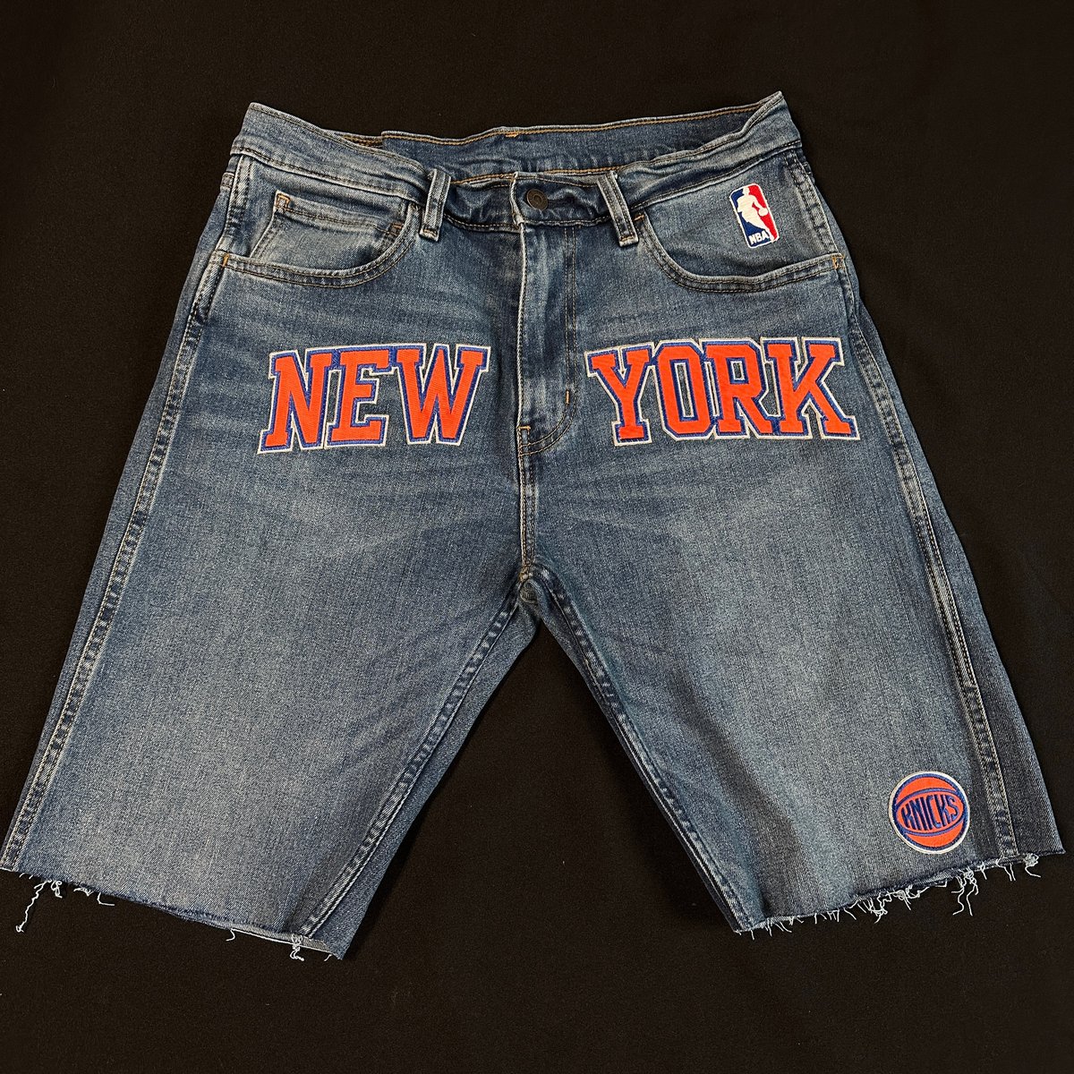 Image of New York Knicks NBA Denim Shorts