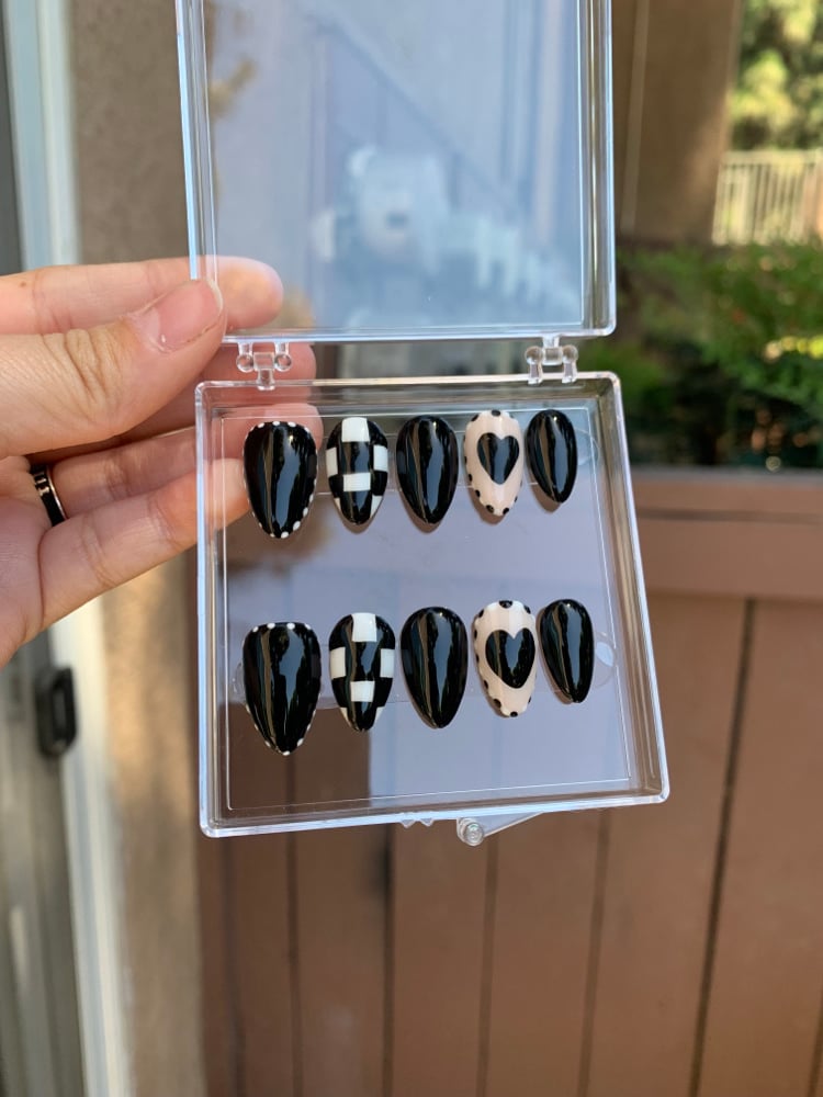 Image of Checkered Black Nails