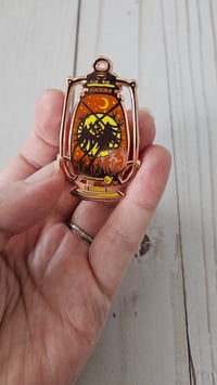 Image 1 of Mothman Lantern Enamel Pin