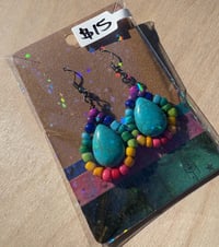 Image 3 of Bronze Rainbow Tear Earrings