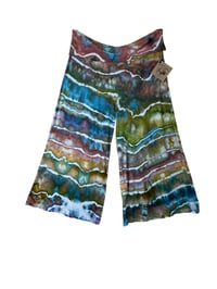 Image 4 of ♻️ UPCYCLED XL Jersey Knit Wide Leg Crop Pants in Cool Geode Ice Dye