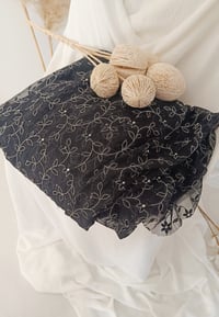 Image 5 of Black Chiffon Photo Prop Set – Photography Backdrop Fabric