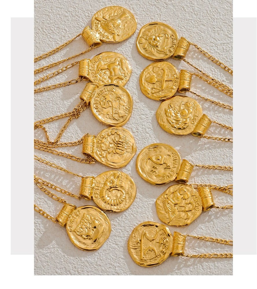 Image of SORAYA 18ct Gold Plated Starsign Necklaces