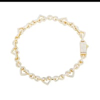 Image 2 of 8mm Heart & Infinity Diamond Bracelet