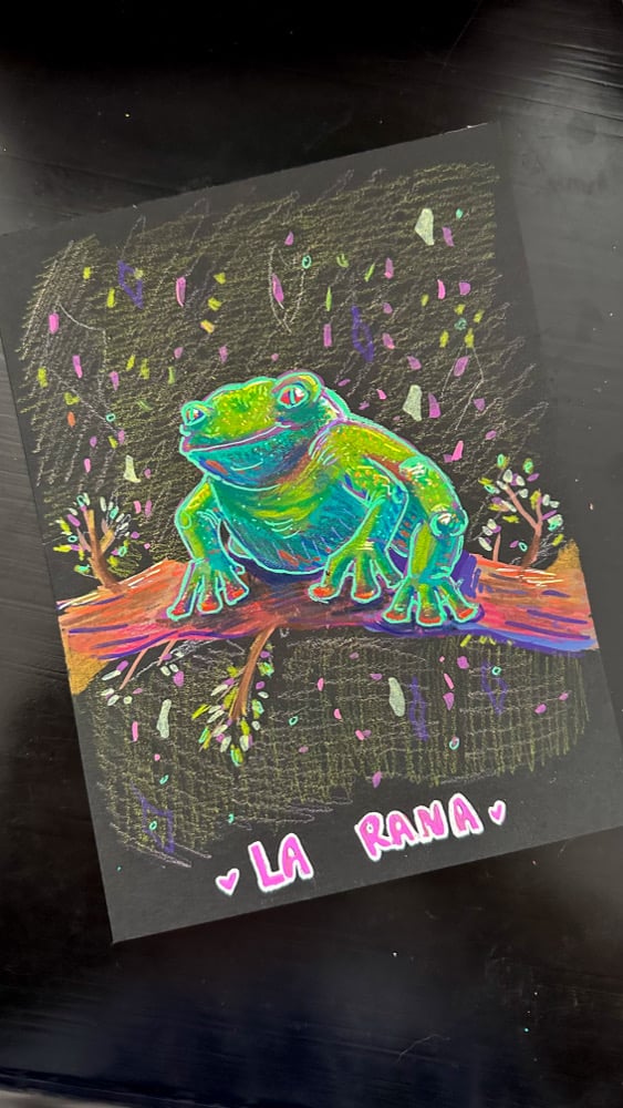 Image of La Rana | The Frog | Loteria Original Art