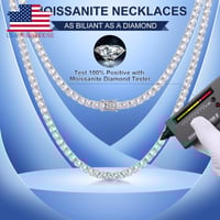 Image 1 of  Fine Jewelry 925 Sterling Silver VVS Moissanite Diamond Classic Cluster Bling T