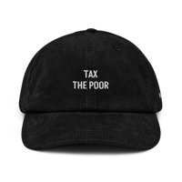 Image 6 of Tax the Poor corduroy cap 