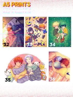 Image of Prints A5 [Haikyuu!!, MHA, Sk8]