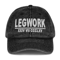 Image 1 of Vintage Cotton Black / White Legwork Dad Hat