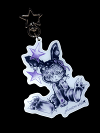 Image 2 of Y2K star bunny rabbit acrylic keychain 