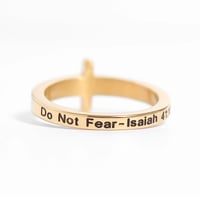 Image 4 of Isaiah 41:10 Ring | 18k Gold Plated Waterproof