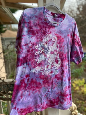 Image of XL Godzilla Be Gay Do Crime Tie Dye Shirt 9