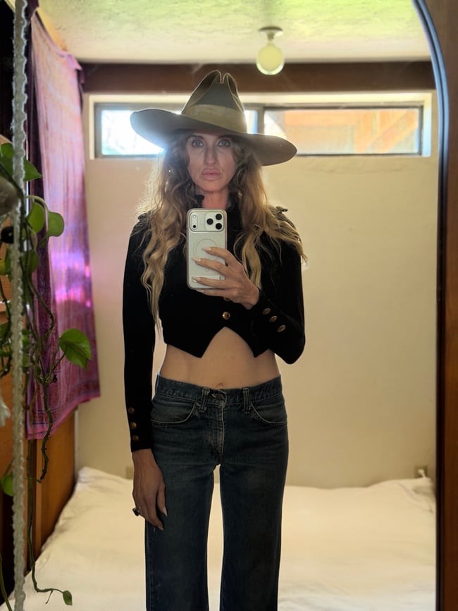 1970s/ 80s Betsey Johnson early PUNK label napoleon military crop jacket