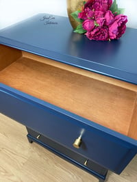 Image 2 of Navy Blue Stag Minstrel CHEST OF DRAWERS / TALLBOY