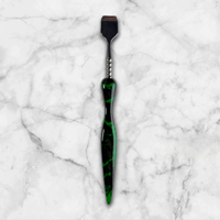 Image 1 of Black and Green Swirl