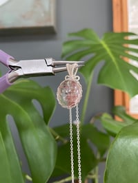 Image 4 of Silver Garden  Quartz Oval  Crystal Necklace