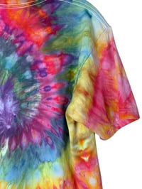 Image 8 of M Adult Combed Cotton Tee in Euphoric Spiral Ice Dye
