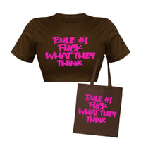 Rule #1 Crop T-shirt & Tote Bag 💕
