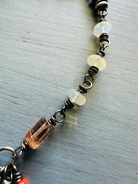 Image 11 of opal tourmaline and pyrite charm bracelet