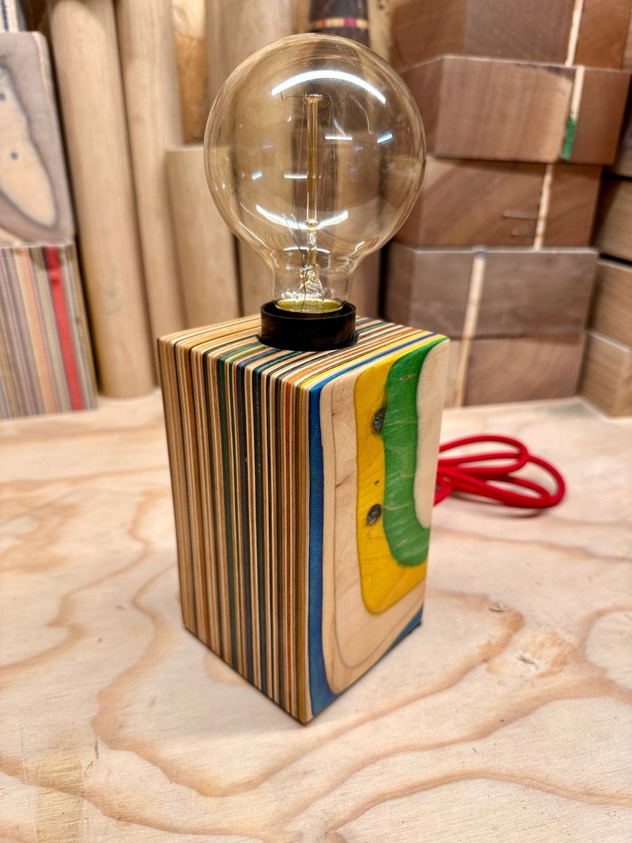 Image of Recycled Skateboard Lamp