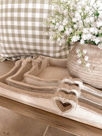 Image 1 of Wooden Heart Trays ( 3 sizes )