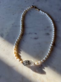 Image 2 of HORIZONS- petite gray tibetan + pearls