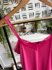 Image 2 of  Fuchsia lace cami