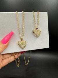 Image 1 of Curve Heart Shape Necklace 