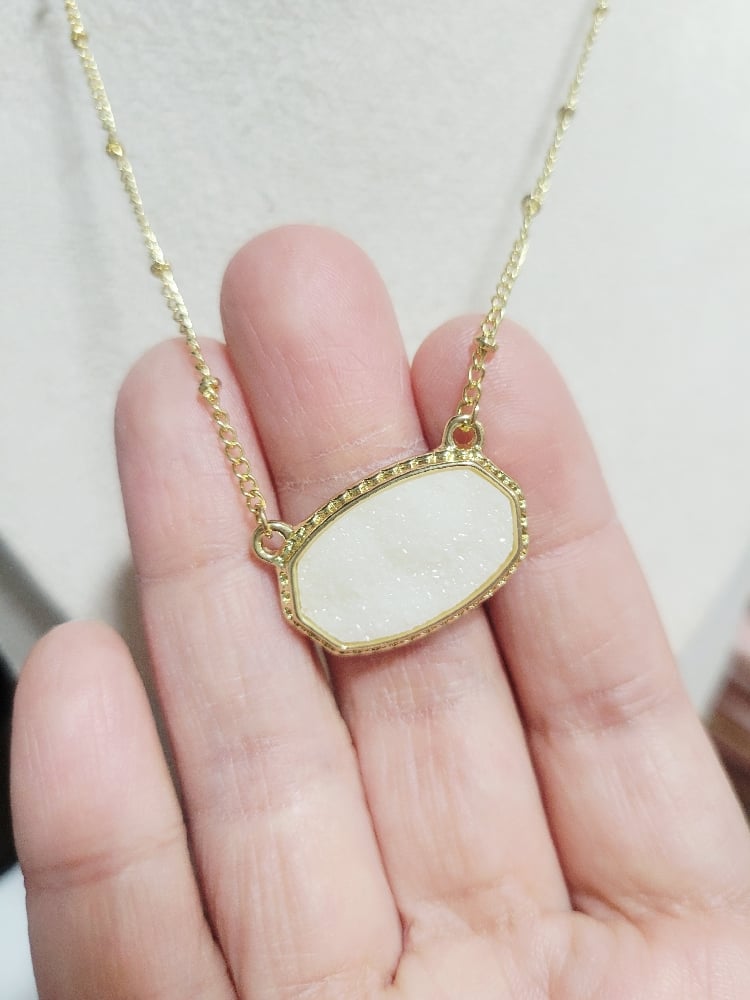 Image of Oval Rock Pendant necklace 