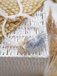 Image 1 of Photo prop | Newborn headband for photoshoot | blue | beige | small flowers