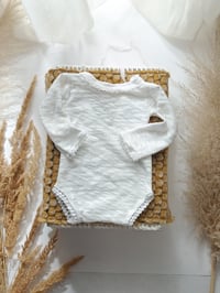 Image 4 of Newborn Photo Prop Set | bodysuit for Photoshoot |  Esme | bonnet | off white