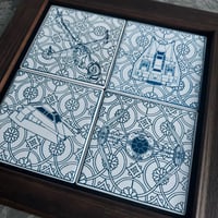 Image 2 of Framed set of 4 Peranakan Galaxy Tiles