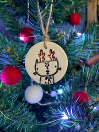 Image 1 of Handmade Christmas Cat Tags