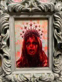 Image 1 of ‘VEIL OF SORROW’ [ Unique Mini Print - { 1/1 } ] - Hand Embellished Museum Archival Print