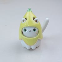 Image 1 of Banana Kitten Ceramic Figurine 