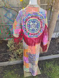Image 11 of Fiesta fringe kaftan - sample - only one available 8-16uk