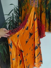 Image 4 of Wanderlust maxi dress Sari tie dye Red n Orange