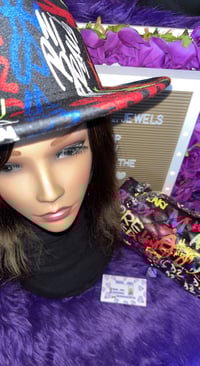 Image 2 of Graffiti Fedora & Purse Set 