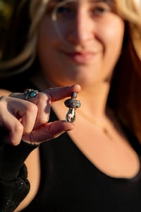 Image 1 of “blackberries & cream” opal mushroom pendant