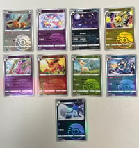 Image 1 of Complete Set Of 9 - Gemstone 2 Chinese Eeveelutions Pokeball Set