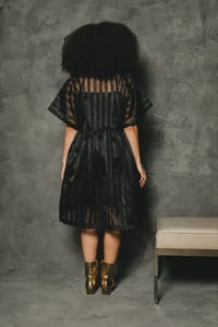 Image 2 of Holly Stalder Dead Stock Black Stripe Organza Cloud Dress