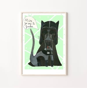 Cat ~ Darth Vader  print A4 / A3