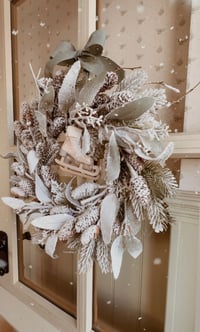 Image 2 of SALE! Classic Frosted Fir & Pinecone Wreath