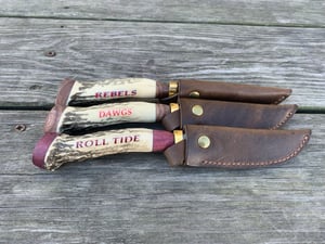 Image of Bama, Ole Miss, Georgia 7” skinner w/sheath