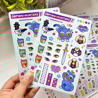 Image 2 of PRE- ORDER | Kpop Demon Hunters - Clear sticker sheet & Die cut stickers
