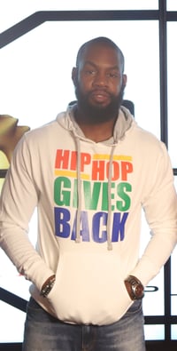 Image 1 of HHGB LETTER HOODIE - White w/Grey Inner Lining