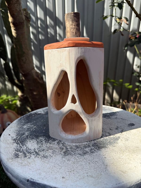 Image of Rustic white  Jack o lantern